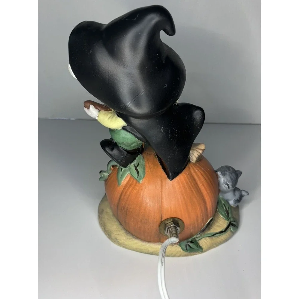 🎃Halloween Witch Lantern Izzie's First Ride Pumpkin Cat Ceramic Hobbyist‎ Light
